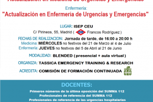 TASSICA Emergency, Training & Research organiza los cursos de preparación OPE urgencias SUMMA 112.