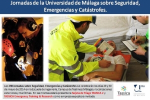 La Tarjeta de Triage TASSICA 2 será protagonista en las VIII Jornadas de la Universidad de Málaga sobre Seguridad, Emergencias y Catástrofes.